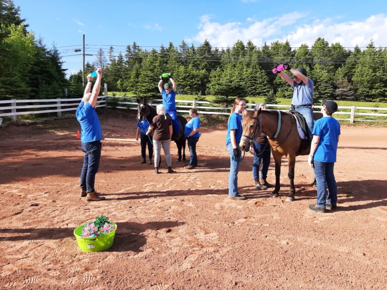 Limbering up before walking and trotting!